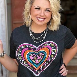 COPY - Texas True Threads Leopard Heart Tee